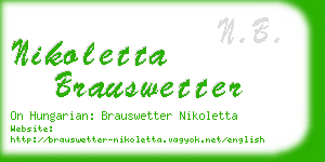 nikoletta brauswetter business card